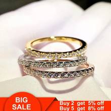Anel de noivado feminino, prata esterlina 925 genuína, faça você mesmo, anéis de casamento e noivado 2024 - compre barato