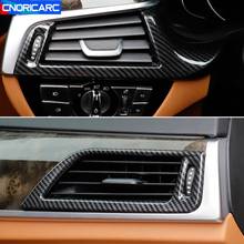 Chrome Car Center Console Side Air Outlet Frame Decoration Cover Trim For BMW 5 Series G30 G38 2018-2019 LHD Interior Stickers 2024 - buy cheap