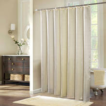 Beige Lattice Shower Curtain for Bathroom 12pcs Hooks Fabric Mildew Resistant Waterproof Bath Curtains 2024 - купить недорого