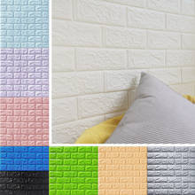 Pegatinas autoadhesivas 3D para pared, papel tapiz de espuma impermeable de 70x77CM para decoración de dormitorio, cocina, sala de ladrillo 2024 - compra barato