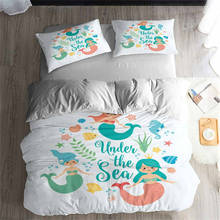 HELENGILI 3D Bedding Set Mermaid Print Duvet Cover Set Bedclothes with Pillowcase Bed Set Home Textiles #MRY-01 2024 - buy cheap