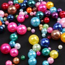 Cuentas de plástico ABS para fabricación DIY, cabujones de perlas redondas de 4mm, 6mm, 8mm y 10mm, perlas de imitación, para collar y pulsera 2024 - compra barato
