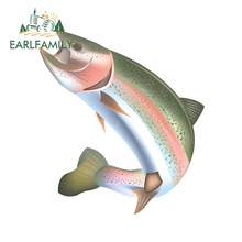 EARLFAMILY 13cm x 11.7cm For Salmon Waterproof Car Stickers Personality Decal Vinyl Material Car Door Protector Decoration 2024 - buy cheap