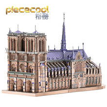 Piececool NOTRE DAME CATHEDRAL PARIS building Model kits 3D metal puzzle laser cutting Jigsaw DIY Toys gift for children 2024 - buy cheap