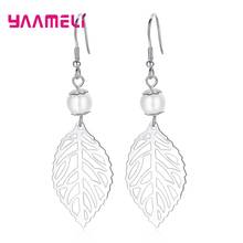 Pendientes largos bohemios con hojas huecas para mujer, aretes colgantes con borlas, regalos de joyería, novedad 2024 - compra barato