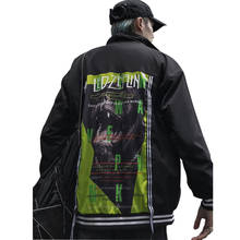 Jaqueta bomber masculina, casaco de beisebol folgado com estampa gorilla, estilo high street, primavera, outono 2024 - compre barato