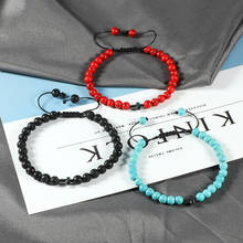Braided Rope Cross Beads Bracelets Natural Black Onyx Tiger Eye Chakra Lava Stone Bangles Women Men Adjustable Strand Jewelry 2024 - buy cheap