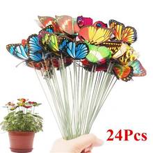 Conjunto de mariposas para jardín, estacas de mariposas de colores, decoración al aire libre, macetas de flores, decoración 2024 - compra barato