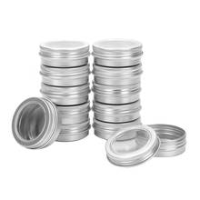 Latas de aluminio redondas para almacenamiento de velas, frascos transparentes para velas, Barba, joyería 2024 - compra barato