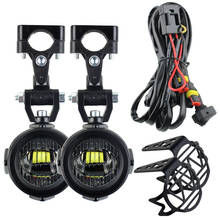 Luces antiniebla LED auxiliares para motocicleta, soportes de lámparas de conducción, cubiertas, arnés de cables para R1200GS, F800GS, F700GS, F650, K1600 2024 - compra barato