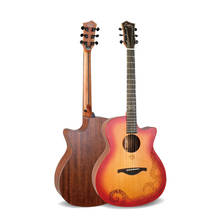 Guitarra Folk de 41 pulgadas, instrumento Musical de cedro rojo sólido, nogal Golk, 6 cuerdas, regalo AGT242 2024 - compra barato