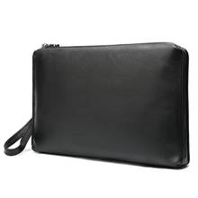 Bolso de mano de gran capacidad para hombre, cartera de mano de cuero virgen, para teléfono, alta calidad 2024 - compra barato