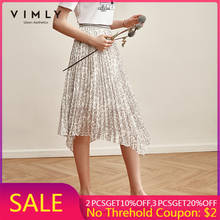 Falda acampanada Vintage para mujer, falda de cintura alta con estampado Floral, elegante, F1820, 2020 2024 - compra barato
