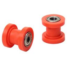 Orange 8mm / 10mm Concave Drive Chain Pulley Roller Slider Tensioner Wheel Guide For Pit Dirt Street Bike Bicycle Cycling 2024 - buy cheap