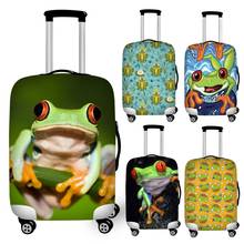 Twoheartsgirl Novelty Frog Print Travel Luggage Protective Dust Covers Elastic Anti-dust 18-32inch Suitcase Cover Baggage Covers 2024 - buy cheap