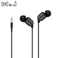 M&J 3M Earphone Monitor Headphones With Long Wire 3.5mm Gilded HiFi Stereo Universal Auricular For iPhone Huawei Xiaomi Computer 2024 - buy cheap