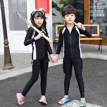 2020 Long Sleeve Surfing Swimsuit Rashguard Teens Plus Size Girls Boys Rash Guard Tankini Swimwear For Children Korean Bathing 2024 - buy cheap