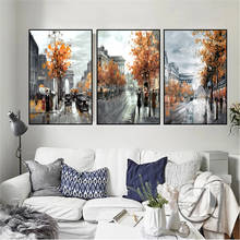 Canvas Paintings Abstract Paris Arc De Triomphe Street on The Wall Living Room Canvas Posters and Prints Wall Art Home Decor 2024 - buy cheap