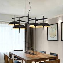 Pós moderna sala de estar nordic lâmpada pingente restaurante personalidade arte lustre ferro forjado quarto lâmpadas cabeceira 2024 - compre barato