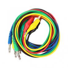 Cable de prueba de 5 piezas, conector Banana de 4mm a 10mm, adaptador de Clip de alineación, Cable de prueba de sonda, prueba multifunción 2024 - compra barato