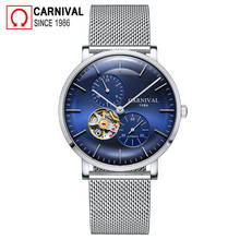 Carnival Brand Fashion Mechanical Watch Man Luxury Waterproof Hollow Sapphire Casual Automatic Wristwatch 2021 Relogio Masculino 2024 - buy cheap