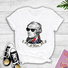 Funny A-Ham T Shirt Patriotic Alexander Hamilton Cotton Tshirt Harajuku Style Summer Top Tees 2024 - buy cheap