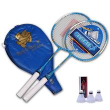 2020 Newly 1 Pair Youth Children's Badminton Rackets Sports Cartoon Suit Toy for Children Send 3 badminton 2024 - buy cheap