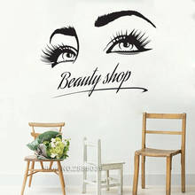 Beauty Vinyl Wall Decor Salon Manicure Hair Nails Eye Lashes decal Women Girl Room Gifts Her Wall Art Decals Kids Stickers LL190 2024 - buy cheap