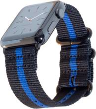 Thin Blue Line Sport Nylon Strap for Apple Watch Band 5 4 3 2 42 mm For iwatch Series 5 4 3 2 1 Sport 40mm 38mm Strap bracelet 2024 - buy cheap