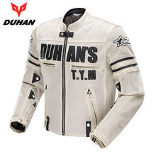 DUHAN-Chaqueta de motociclista de malla transpirable para hombre, ropa de carreras con Protector extraíble, para verano 2024 - compra barato