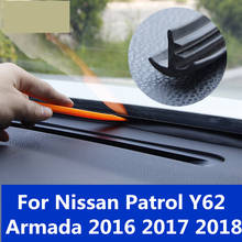 Sello de goma automotriz para Nissan Patrol Y62 Armada, tira de sellado de aislamiento acústico, borde embellecedor, consola insonorizada, 2016, 2017, 2018 2024 - compra barato