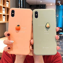 Cute 3D Fruit Peach Orange Avocado Soft Phone Case For iPhone X XR XS 11 Pro MAX 7 8 6 S 6S Plus Candy Color Silicone Cover Case 2024 - buy cheap