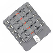 RV Marine Trailer 10 Way Circuit LED Fuse Box Block Holder DC 32V Universal 2024 - buy cheap