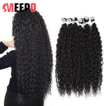 Meepo 30Inch Afro Kinky Curly Synthetic Hair Bundles Super Long Curls 9pcs 300g Full Heade Ombre Hair Extensions For Black Women 2024 - buy cheap
