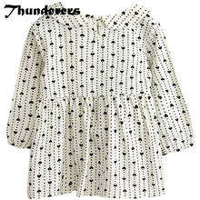 Thunderers-vestido de princesa de manga larga para niña, ropa informal para fiesta, cuello para muñeca, 3Y-7Y, primavera y otoño 2024 - compra barato