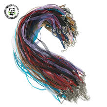 Pandahall 1 комплект мульти-ожерелье шнур с 3 петлями вощеный шнур и лента из органзы для изготовления ювелирных изделий смешанный цвет 17,7" 2024 - купить недорого