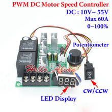Interruptor de regulação reversível para motor, 60a, 12v, 24v, 48v, hho, pwm 0-100%, controle de velocidade, cw, ccw, motor 775/785 2024 - compre barato
