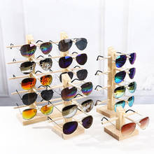 Estante de exhibición de gafas de sol perfumadas de madera de pino Natural, soporte de exhibición de anteojos, soporte de joyería, organizador de joyas, exhibición de gafas 2024 - compra barato