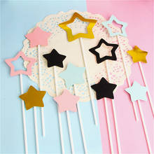 5pcs Mini Heart Star Cupcake Toppers Cake Topper Decorating Picks Kids Wedding Birthday Party Decorations Baby Shower Favors 2024 - buy cheap