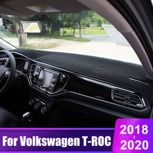 Cubierta para salpicadero de coche, alfombrilla para evitar almohadilla ligera, plataforma de instrumentos, accesorios de escritorio, para Volkswagen VW T-ROC T ROC 2017-2020 2024 - compra barato