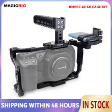 Magicrig gaiola de câmera portátil com alça superior aperto + t5 ssd cartão de montagem braçadeira para blackmagic bolso cinema câmera bmpcc 4k & 6k 2024 - compre barato