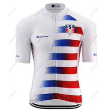 EUSKADI - Pro USA National Team Summer Short Sleeve High Quality Color Stripes Men Cycling Jersey Road Bike Clothing Tight Tops 2024 - buy cheap