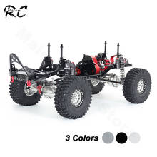 Kit de montagem de chassi dianteiro 1:10 rc crawler, 312mm, eixo completo, transmissão reversa, amortecedor frontal, rodas de alumínio 2024 - compre barato