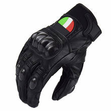Motorcycle Carbon Fiber Leather Gloves For Motocross Motorbike Downhill Bike Riding Gloves Mens 2024 - buy cheap