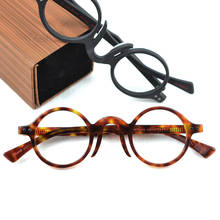Top Quality Acetate Glasses Frame Men Women Handmade Wood Eyeglasses Brand Vintage Small Round Optical Glasses Frame box 323 2024 - buy cheap