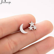 Jisensp Bohemia Style Little Moon Stars Stud Earrings for Women Fashion Stainless Steel Earring Everyday Jewelry Gift bijoux 2024 - buy cheap