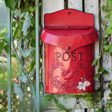 Pastoral Lockable Secure Iron Post Box Vintage Handmade Metal Letter Newspaper Mail Box Wall Mounted Creative Mailbox 2024 - buy cheap