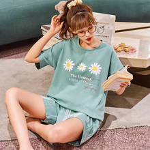 BZEL-Conjunto de pijama de algodón con flores para Mujer, ropa de dormir cómoda, informal, encantadora, agradable a la piel 2024 - compra barato