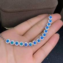 Best Gift Real and Natural Opal bracelet Solid S925 Sterling Silver For Women Colour Gem Stone Rings Fine Jewelry 2024 - buy cheap