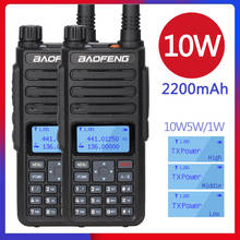 Baofeng-walkie-talkie BF-H6 de alta potencia, Radio Ham de doble banda, UHF, VHF, transmisor de Radio bidireccional, 10W, 2 uds. 2024 - compra barato